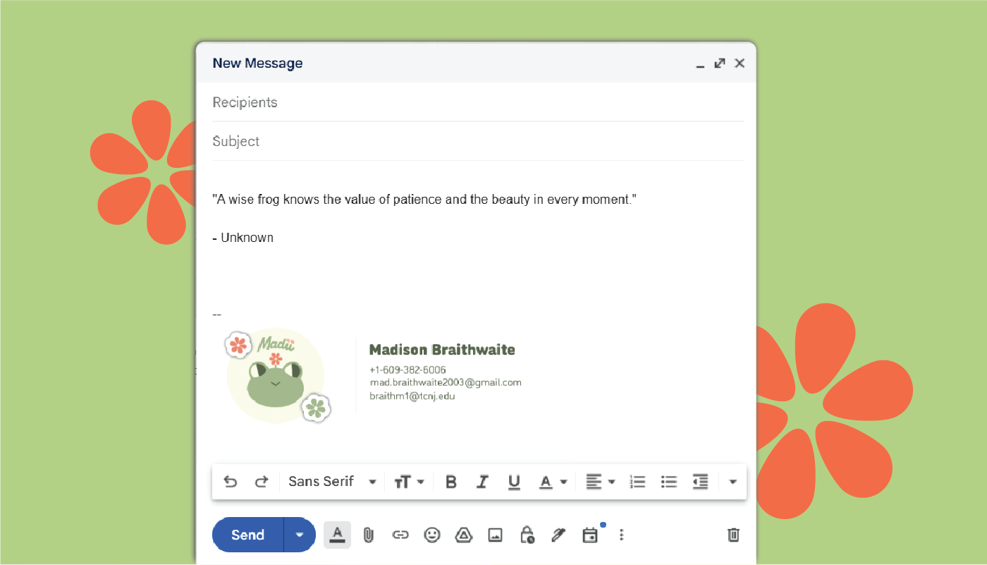 Email signature in Gmail